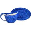 Polmedia Polish Pottery Gravy Boat with Saucer - Deep Into The Blue Sea Pattern Handmade in Boleslawiec Poland by Ceramika Artystyczna + Certificate of Authenticity view 2