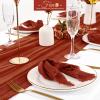 30 Pack Handmade Cloth Napkins with Fringe,100% Cotton Napkins,Natural Soft Rustic Cotton Dinner Napkins for Wedding Party Event Table Decoration(Terracotta,16 * 16 Inch) view 3