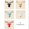 Mini White + Gold Antler Faux Deer Sculpture - Wall Hanging Sculpture, Faux Taxidermy Deer Antler Wall Mount for Christmas Sofa Background (Color : Gold) view 3