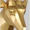 Mini White + Gold Antler Faux Deer Sculpture - Wall Hanging Sculpture, Faux Taxidermy Deer Antler Wall Mount for Christmas Sofa Background (Color : Gold) view 4