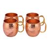 Aakrati Devyom Copper Mugs (Set of 4) | PREMIUM QUALITY |475 ML|Solid Copper Moscow Mule, Hammered Finish, Extra Shine | 100% Genuine Product| PATIO view 1