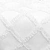 Luxury Diamond Ruffle Dual-Tone Duvet Cover 5 Piece Set with Zipper Closure, 100% Egyptian Cotton & 400TC Comforter/Quilt Cover Bedding Set - White Solid, Super King Size. view 4
