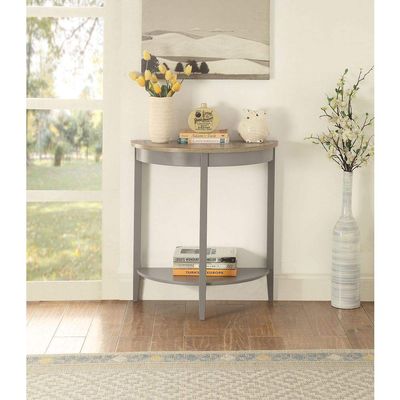 Acme Justino Console Table in Gray Oak & Gray 90161