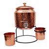Aakrati Devyom International Copper Water Dispenser 3000Ml, 2Pcs Glass 300 Ml With Stand, 36 Cms Height, 18 Cms Depth 1500 Gms 0.79 Gallon For Water Storage view 1