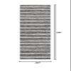 Eyely BMS125E-28 Santa Monica Colonia Berber Stripe Indoor/Outdoor Runner Rug Modern;Bohemian;Transitional, Bedroom, Kitchen, Backyard, Patio, Easy-Cleaning, Non-Shedding, 2 X 8, Black/Ivory view 2