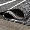 Eyely BMS125E-28 Santa Monica Colonia Berber Stripe Indoor/Outdoor Runner Rug Modern;Bohemian;Transitional, Bedroom, Kitchen, Backyard, Patio, Easy-Cleaning, Non-Shedding, 2 X 8, Black/Ivory view 4