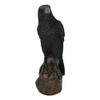 1 Pcs Raven Statue Crow Scavenger Bird Perching On Rock Figurine 6" H view 1