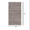 Eyely BMS125B-28 Santa Monica Colonia Berber Stripe Indoor/Outdoor Runner Rug Modern;Bohemian;Transitional, Bedroom, Kitchen, Backyard, Patio, Easy-Cleaning, Non-Shedding, 2 X 8, Brown/Beige view 2