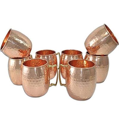 Aakrati Devyom Inc Handmade Pure Copper Hammered Moscow Mule Mug (8)