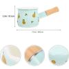 Aggert Frying Pans 500Ml Enamel Coffee Milk Pot With Wooden Handle Saucepan Cookware Non Stick Cooking Pan 1Pcs Cow view 3
