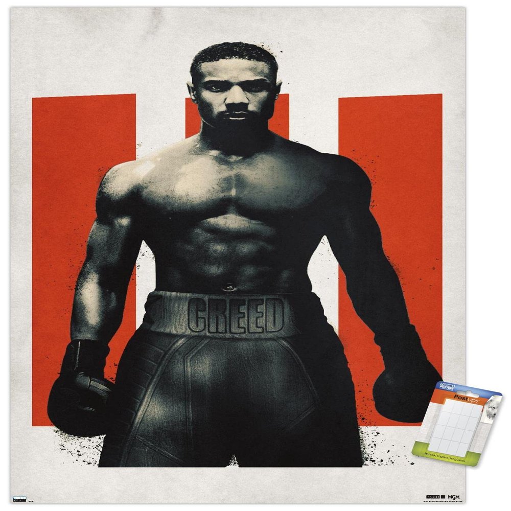 Creed III - Adonis Fight Wall Poster, 22.4L" x 14.7W", Premium Poster & Mount Bundle