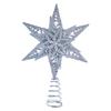 Kurt Adler 13-Inch Plastic Silver Glittered Snowflake Tree Topper view 1