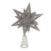 Kurt Adler 13-Inch Plastic Silver Glittered Snowflake Tree Topper view 3