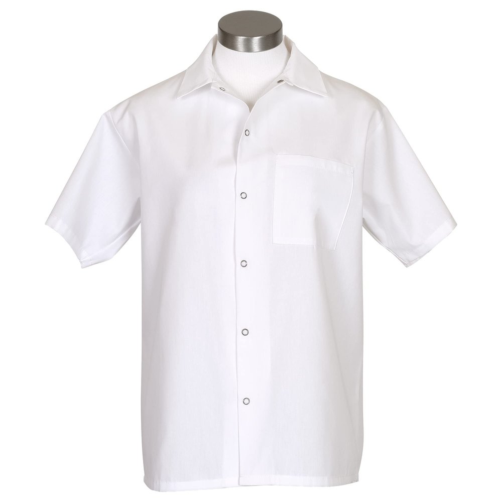 Fame Short Sleeve Cook Shirt C25 - White / 5XL (WFA82559WH5X)
