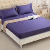 FCLDESHOP Soft Sheet,Solid Color Chemical Fiber Box Spring Mattress Protector, Hotel Homestay Brushed Non-Slip Bed Sheet Mattress Topper,Purple 1,Full 137 * 190cm+36cm (3pcs) view 1