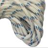 Yacht Braid Premium Polyester Rope 7/16 inch, White with Blue Tracers and Red Fleck (300 feet) view 2