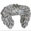Yacht Braid Premium Polyester Rope 7/16 inch, White with Blue Tracers and Red Fleck (300 feet) view 3