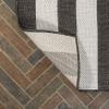 Eyely BMS203C-28 Santa Monica Negril Two-Tone Wide Stripe Indoor/Outdoor Runner Rug Modern;Coastal;Rustic, Bedroom, Kitchen, Backyard, Patio, Easy-Cleaning, Non-Shedding, 2 X 8, Black/Cream view 4