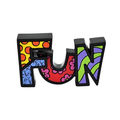Britto Resin Word Figurine, Colorful Pop Art Letters, Collectible Artistic Tabletop Decor & Home Accent - Designed by Iconic Artist Romero Fun Word