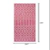 Eyely BMS108Q-28 Santa Monica Ourika Moroccan Geometric Textured Weave Indoor/Outdoor Runner Rug Rustic, Bedroom, Kitchen, Backyard, Patio, Easy-Cleaning, Non-Shedding, 2 X 8, Fuchsia/Light Gray view 2
