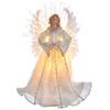 Kurt Adler 16-Inch Ivory/Clear Fiber Optic Angel Tree Topper view 1
