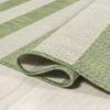 Eyely BMS203D-28 Santa Monica Negril Two-Tone Wide Stripe Indoor/Outdoor Runner Rug Modern;Coastal;Rustic, Bedroom, Kitchen, Backyard, Patio, Easy-Cleaning, Non-Shedding, 2 X 8, Green/Cream view 3
