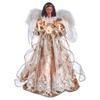 Kurt Adler 16-Inch White/Rose Gold Black Angel Tree Topper view 1