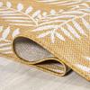 Eyely BMS119C-28 Santa Monica Nevis Palm Frond Indoor/Outdoor Runner Rug Coastal;Casual;Country;Floral, Bedroom, Kitchen, Backyard, Patio, Easy-Cleaning, Non-Shedding, 2 X 8, Yellow/Cream view 3
