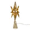 Kurt Adler 11-Inch Pre-Lit Twinkling LED 60-Light Gold Starburst Tree Topper view 2