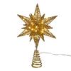 Kurt Adler 11-Inch Pre-Lit Twinkling LED 60-Light Gold Starburst Tree Topper view 3