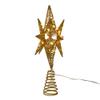 Kurt Adler 11-Inch Pre-Lit Twinkling LED 60-Light Gold Starburst Tree Topper view 4