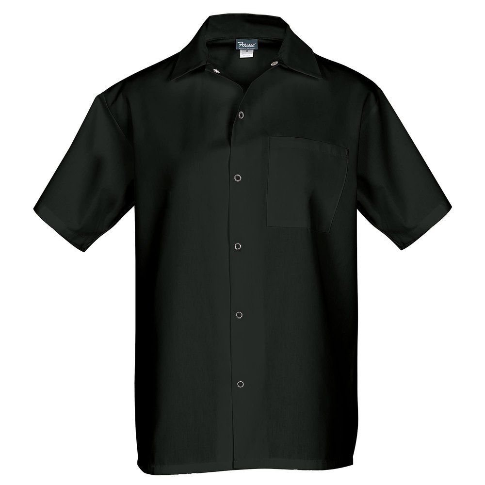 Fame Short Sleeve Cook Shirt C25 - Black/SM (WFA82561BKSM)