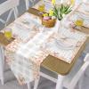 Easter Bunny Ears Table Runner 70 inch Long,Pink Flower Clover Table Runner,Non-Slip Dining Dresser Scarves for Kitchen Holiday Party Tabletop Decor,Gray Buffalo Plaid view 4