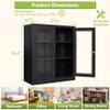 AFAIF 36H Display Cabinet with Adjustable Shelves and Acrylic Door, Black Metal Display Cabinets, Locking Steel Black Storage Caninet for Home/Office/Living Room - Assembly Required view 3