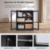 AFAIF 36H Display Cabinet with Adjustable Shelves and Acrylic Door, Black Metal Display Cabinets, Locking Steel Black Storage Caninet for Home/Office/Living Room - Assembly Required view 4