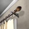 Rod Desyne Nutwood 13/16" Single Curtain Rod, 66-120 inch, Cocoa view 2