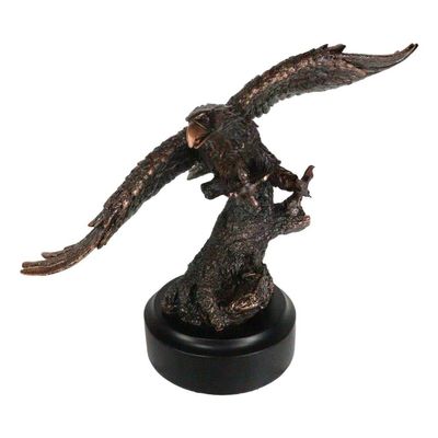 1 Pcs Of 13" H King Of The Skies Patriotic Bald Eagle Swooping On Prey Figurine With Base
