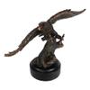 1 Pcs Of 13" H King Of The Skies Patriotic Bald Eagle Swooping On Prey Figurine With Base view 1
