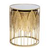 Adeco Set of 2 Nesting Side Tables, Decorative Round Metal Accent End Tables Nightstands, Coffee Table Plant Stand for Living Room Bedroom (Gold Leaf) view 4