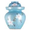 QPZK Large Traditional Chinese Porcelain Pickle Jar, Natural Ceramic Fermentation Crock Pickling Pot,Fermenting Jar with Water Seal Airlock Lid Stoneware Fermenter for Ki 11KG view 1