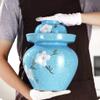QPZK Large Traditional Chinese Porcelain Pickle Jar, Natural Ceramic Fermentation Crock Pickling Pot,Fermenting Jar with Water Seal Airlock Lid Stoneware Fermenter for Ki 11KG view 2