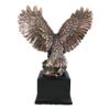 1 Pcs Aerial Majestic Bald Eagle On Rock Ledge Stretching Out Wings Figurine With Base view 4