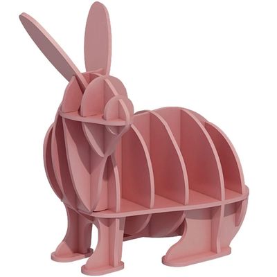 Bookshelf Bookshelf for Bedroom Small Creative Cartoon Rabbit Book Rack, Student Library Picture Bookcase, Living Room Floor Book Organizer, Decorative Ornaments (Color : B, Size : 98 * 60 * 99cm)