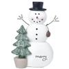 Blossom Bucket Merry Snowman Holding Ornament with Christmas Tree view 1