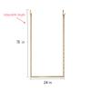 FURVOKIA 2 Pcs Creative Chain Adjustable Height Ceiling Hanging Clothing Racks,Retail Display Clothes Storage Pipe Shelf, Heavy Duty Metal Garment Rack,Home Hanger Organizer (Gold Round Tube, 24" L) view 2