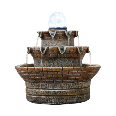 SUNESA Tabletop Fountains Garden and Home Fountain Water Landscaping Decor Home DIY Accessories Home Figurines Desktop FengShui Water Fountain Desktop Fountain