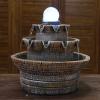 SUNESA Tabletop Fountains Garden and Home Fountain Water Landscaping Decor Home DIY Accessories Home Figurines Desktop FengShui Water Fountain Desktop Fountain view 3