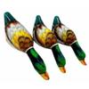1 Pcs Wood Handicraft Bright Waterfront Drinking Ducks Shelf Sitter Figurines view 2
