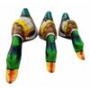 1 Pcs Wood Handicraft Bright Waterfront Drinking Ducks Shelf Sitter Figurines view 4