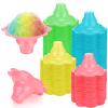 Eaasty 60 Pieces 4 oz Colorful Flower Shaved Ice Cups Plastic Snow Cone Cups Small Leak Proof Plastic Slush Snack Ice Cream Bowls view 1